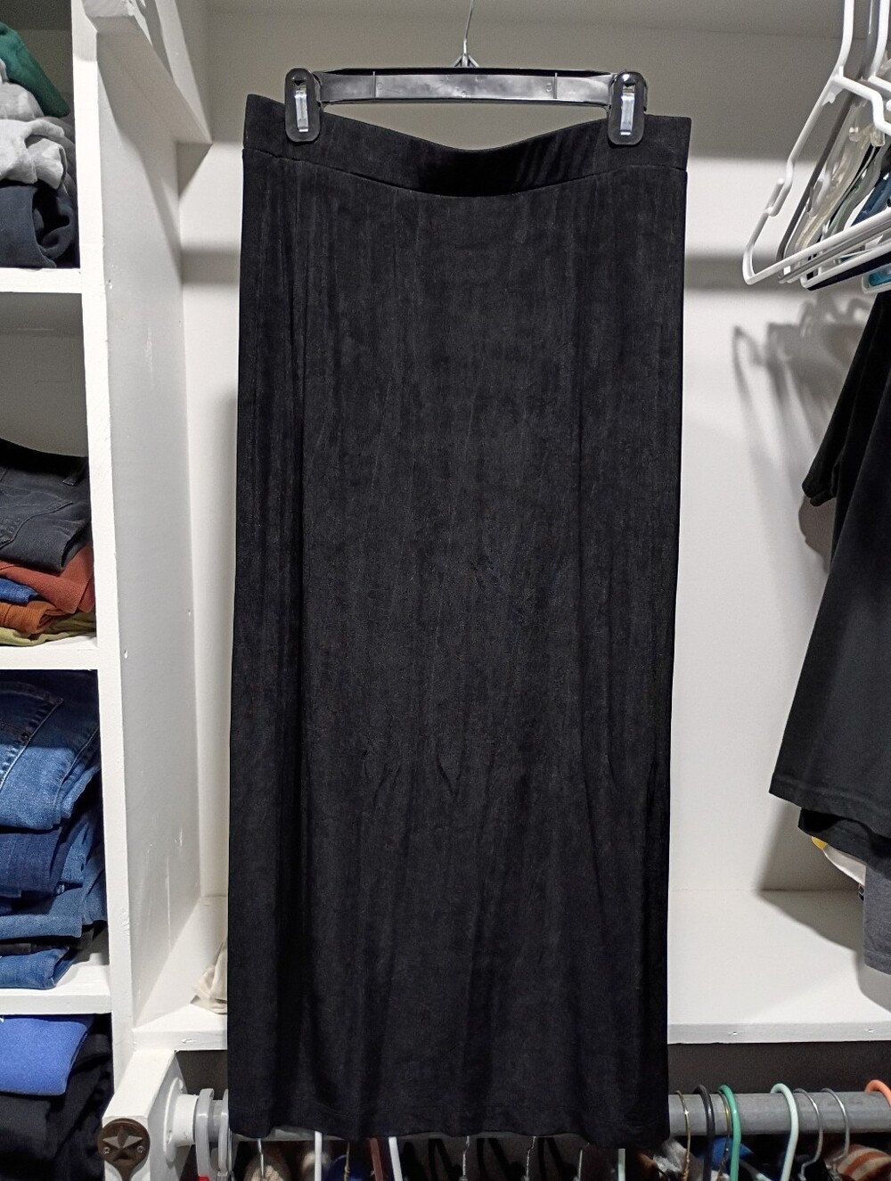 Chicos Travelers Black Midi Skirt